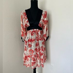 Anthropologie Moulinette Soeurs Floral Silk Kimono Dress